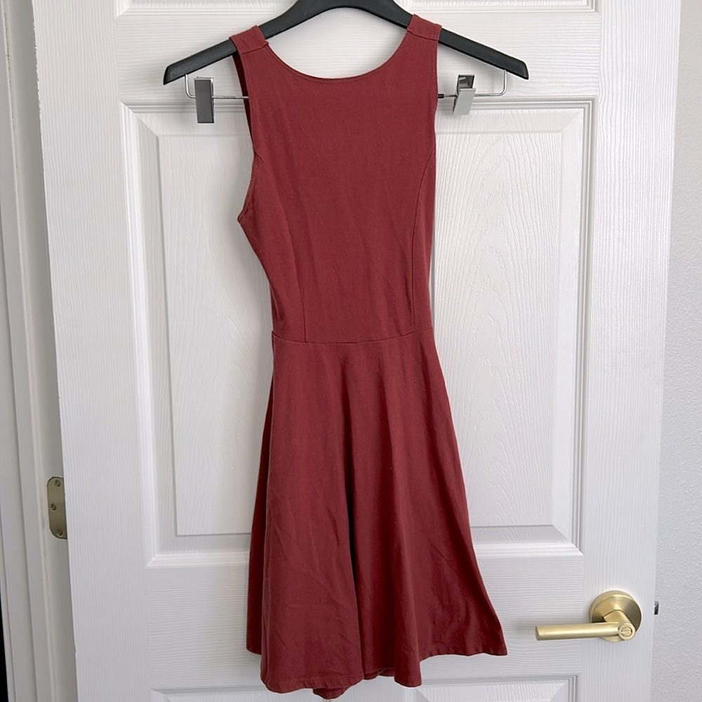 Vintage Hollister Red Criss Cross Back A-Line Princess Seam Sleeveless Dress